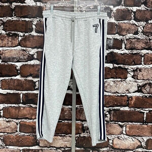 Markus Lupfer Joggers Track Pants Gray Beaded Embellishment Size Large